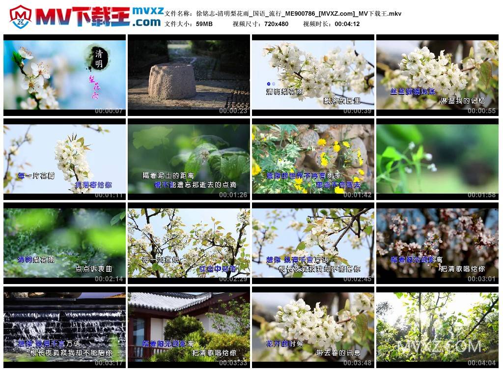 徐铭志-清明梨花雨_国语_流行_ME900786